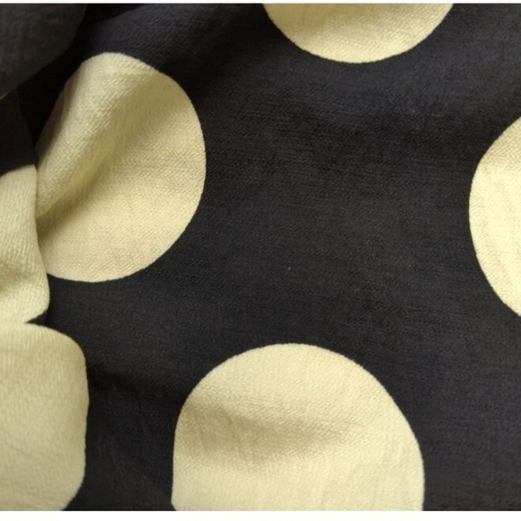 Black and Cream Polka Dot Fabric - Picture 2 of 10
